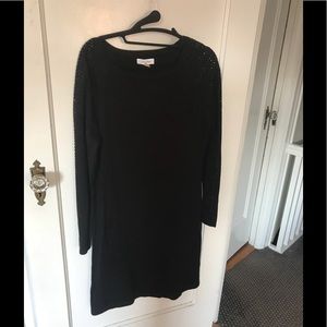 Calvin Klein Knit Dress with Sequined Accent L